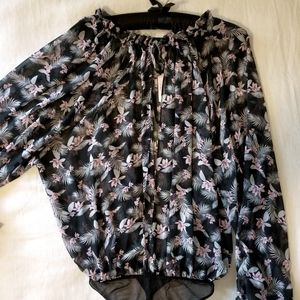 VS  NWT black sheer bodysuit